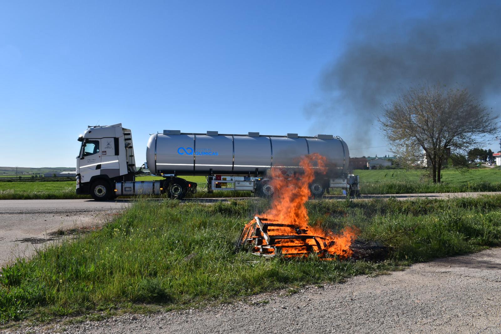 El origen de la emergencia se encontraba en un accidente de transporte por carretera