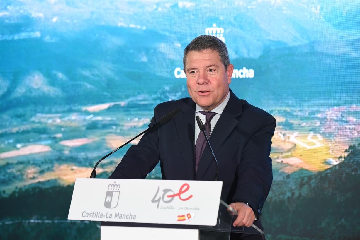 Emiliano García- Page durante su discurso