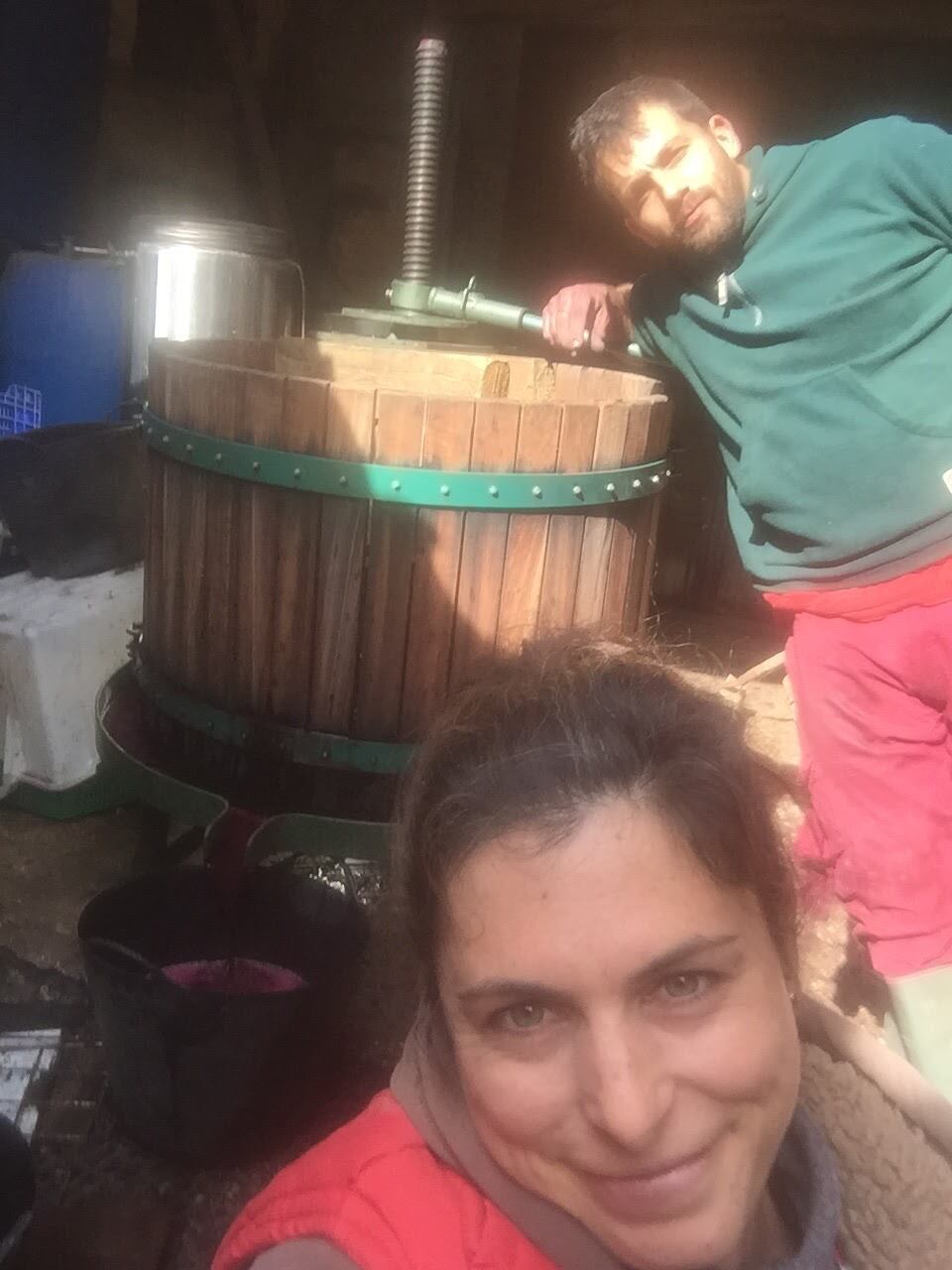 David junto a Sara, su compañera y ganadora en tinto joven