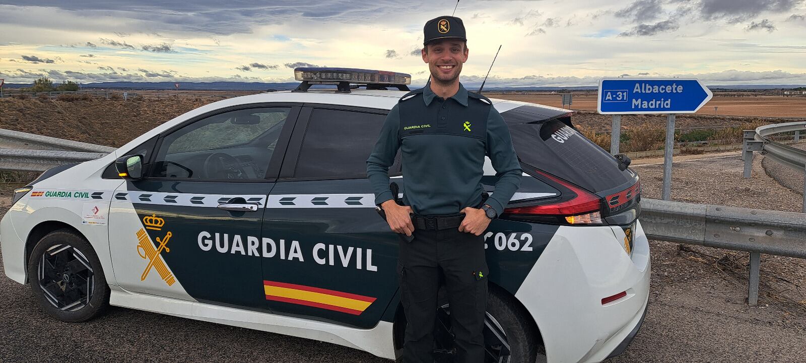 El agente Manuel Abellán, de servicio