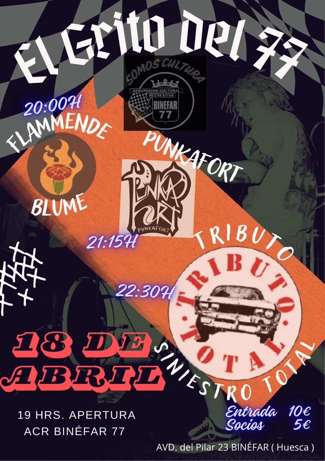 Cartel de actuaciones de El Grito del 77