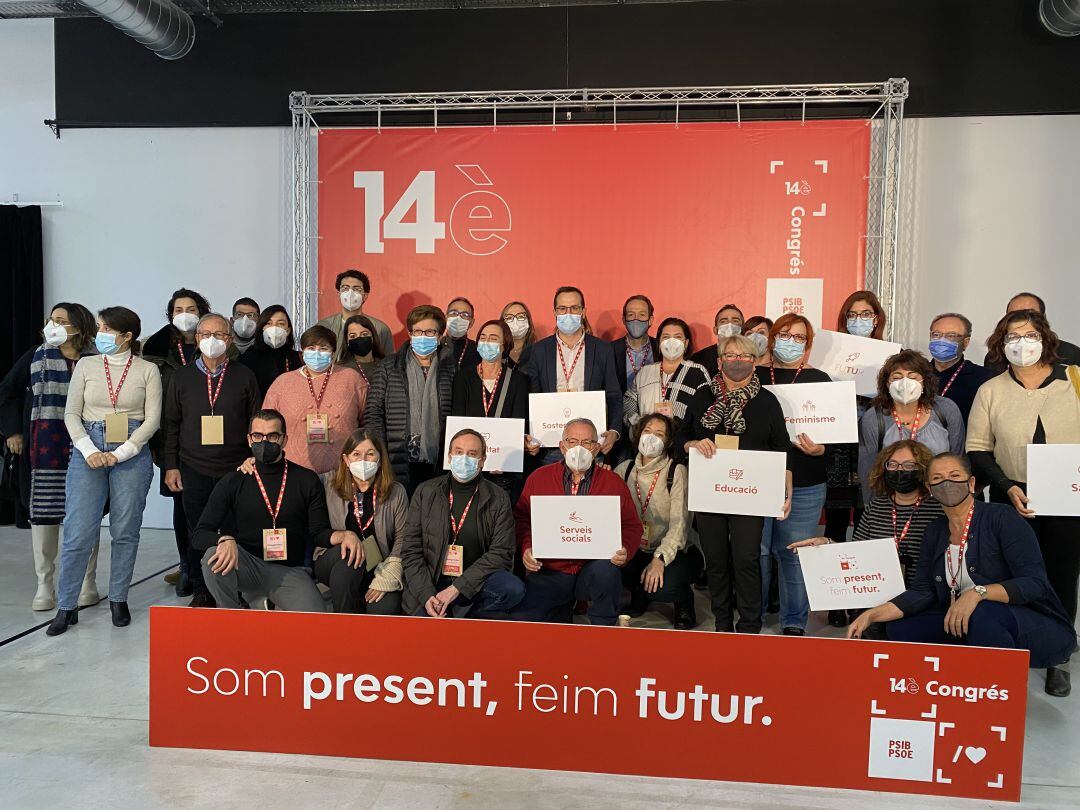 Delegació menorquina del PSOE al 14è Congrés del partit