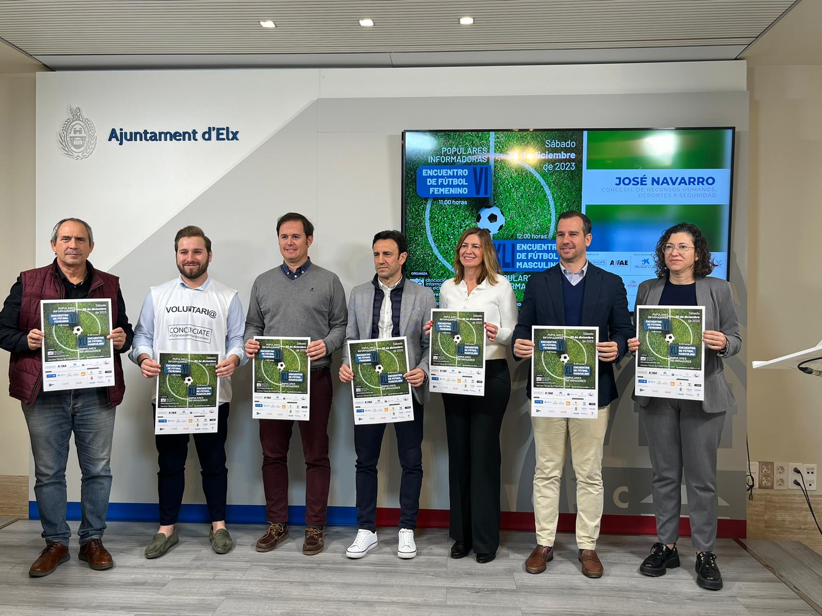 Organizadores de los partidos benéficos a favor de las asociaciones Conciénciate y AFAE