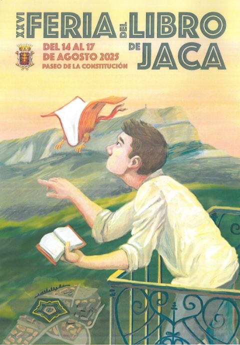 Cartel de la Feria del Libro en Jaca 2025