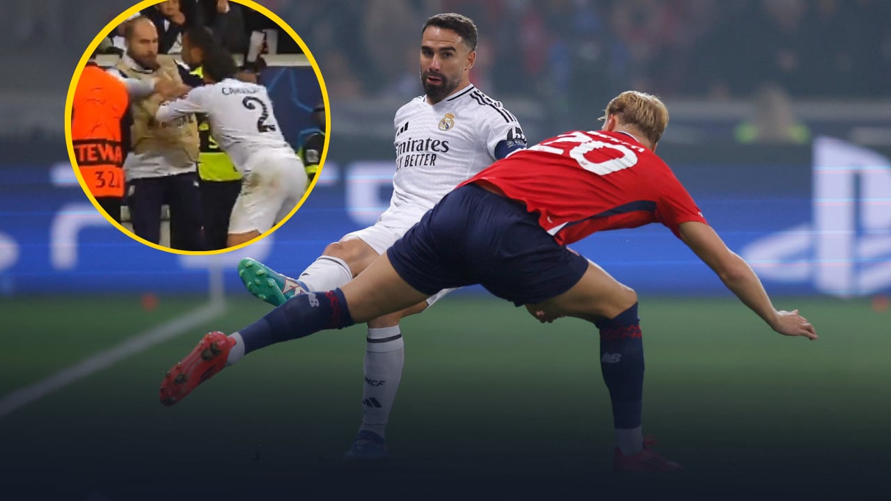 Dani Carvajal pierde los papeles con un recogepelotas en Lille