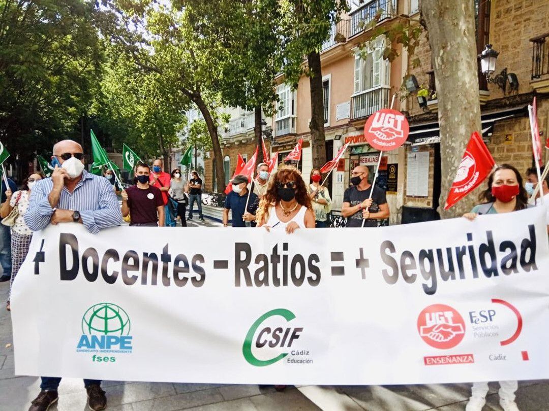 Una de las concentraciones en las que participa UGT Enseñanza