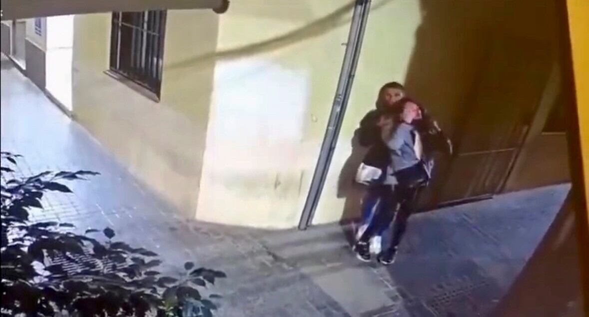 Un momento del incidente en el centro de Málaga