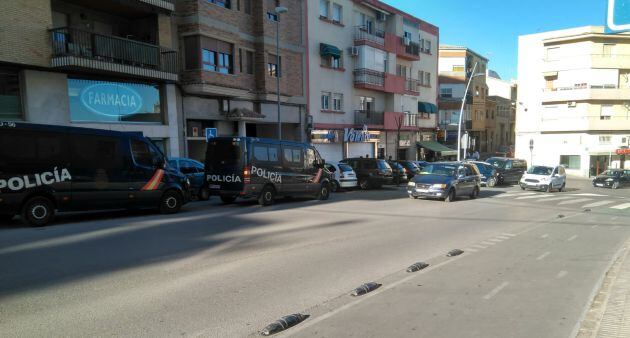 Despliegue policial en la operación antidroga de esta tarde en Úbeda