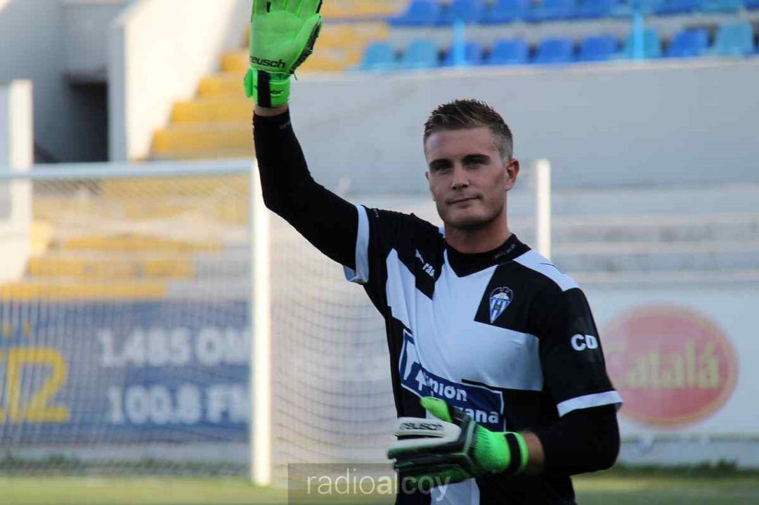 Miguel Bañuz en su etapa como portero del Alcoyano