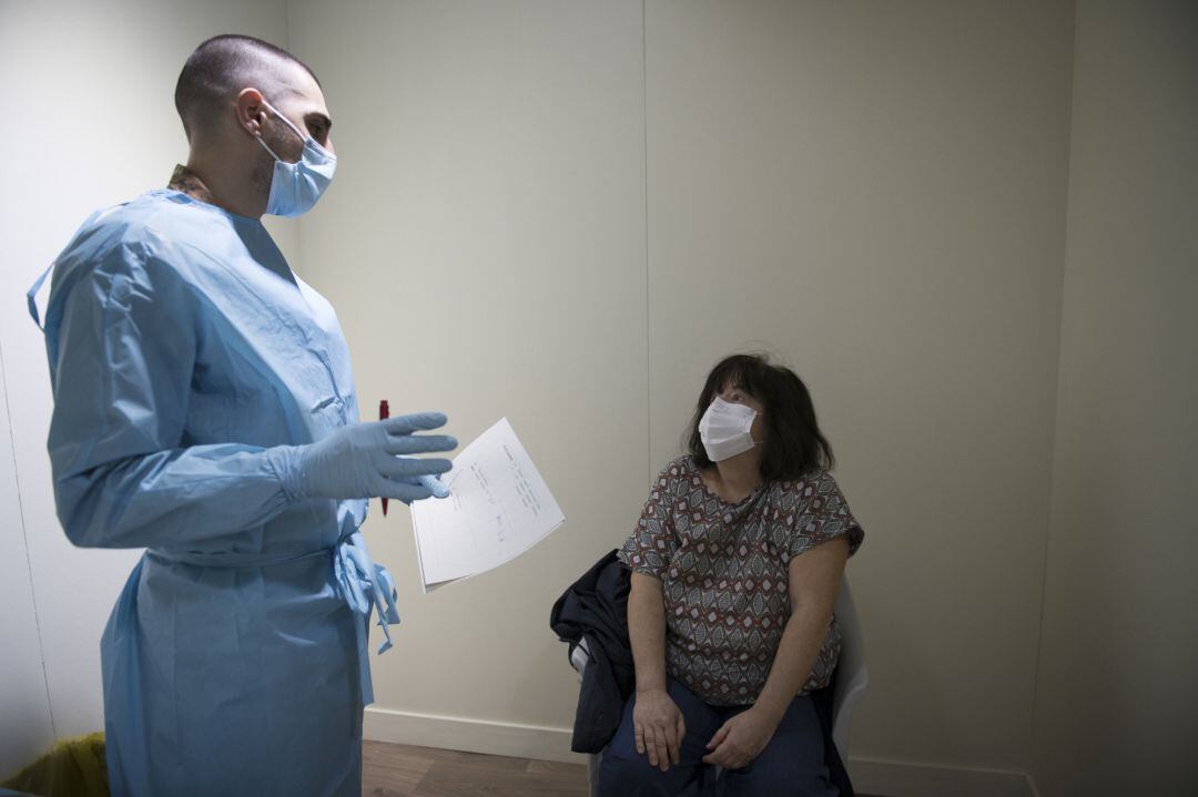 An Italian military nurse
