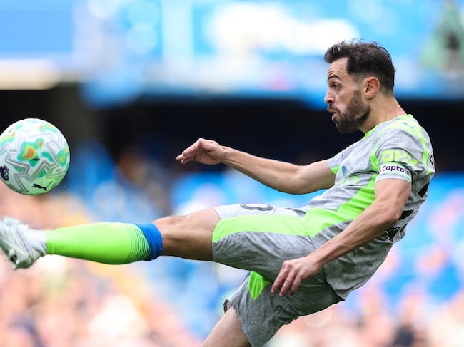 Bernardo Silva, durante un partido con el Manchester City