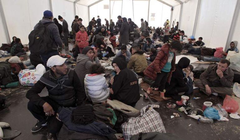 Campamento de refugiados sirios en la Isla de Lesbos (Grecia).