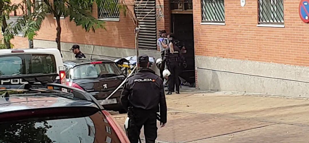 Imagen de la detención del hombre que secuestró a su mujer en Leganés