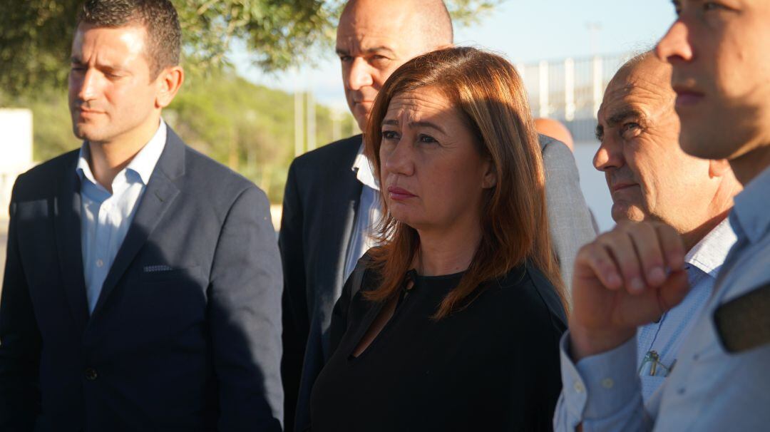 La presidenta Armengol, durante su visita a Sant Antoni