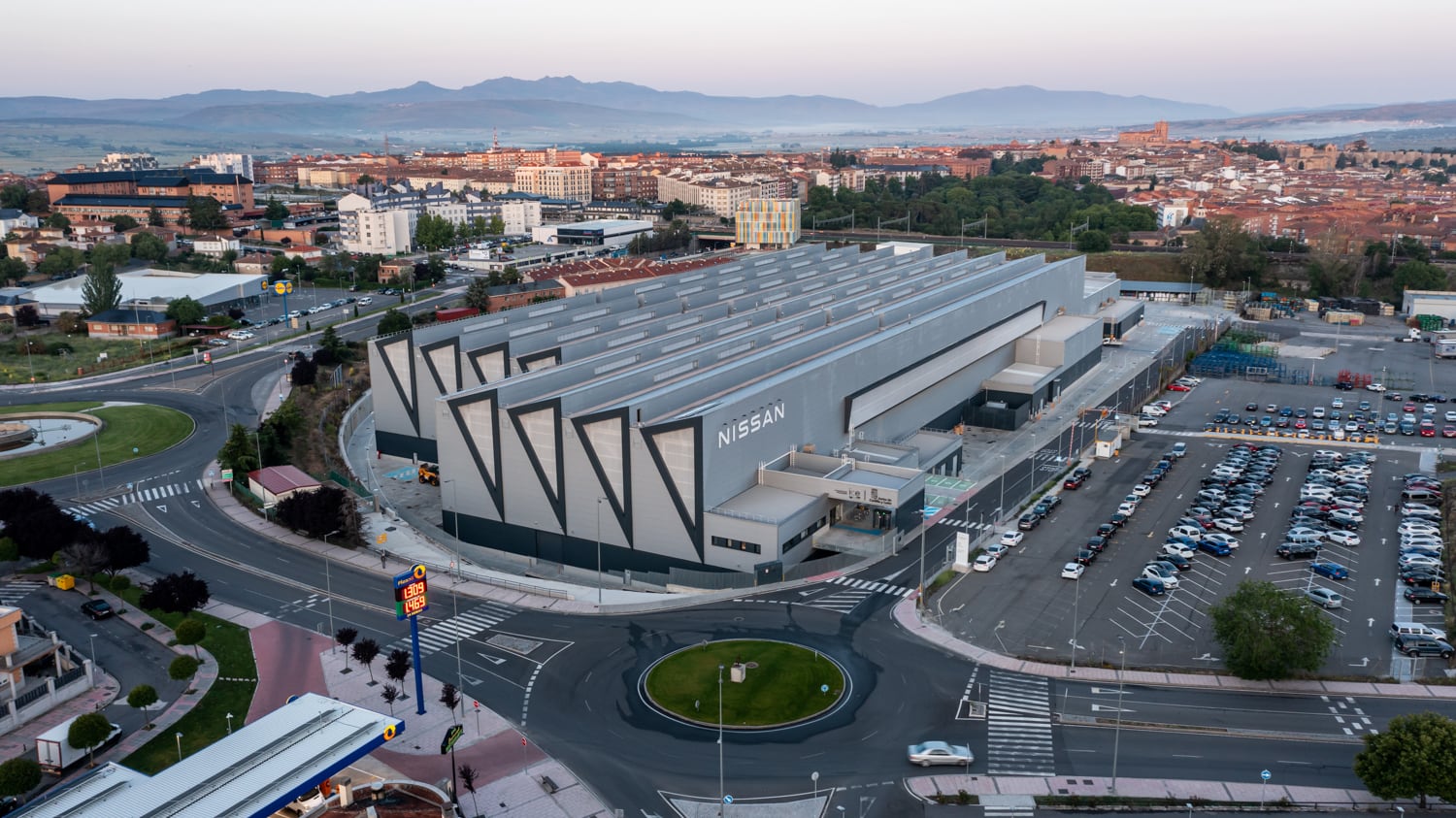 Vista aérea de la Planta de recambios de Nissan en Ávila