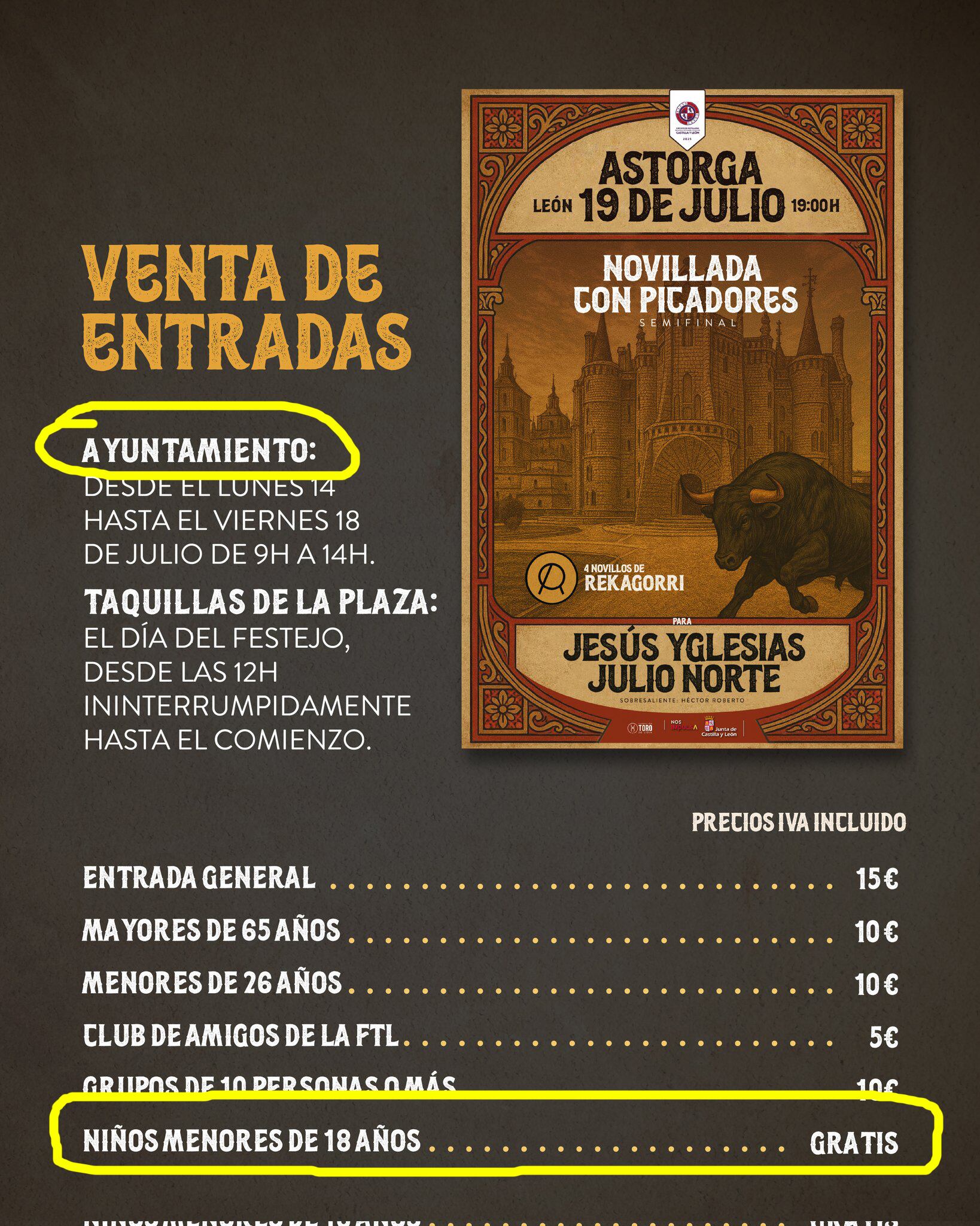 Carteles anunciadores de la novillada