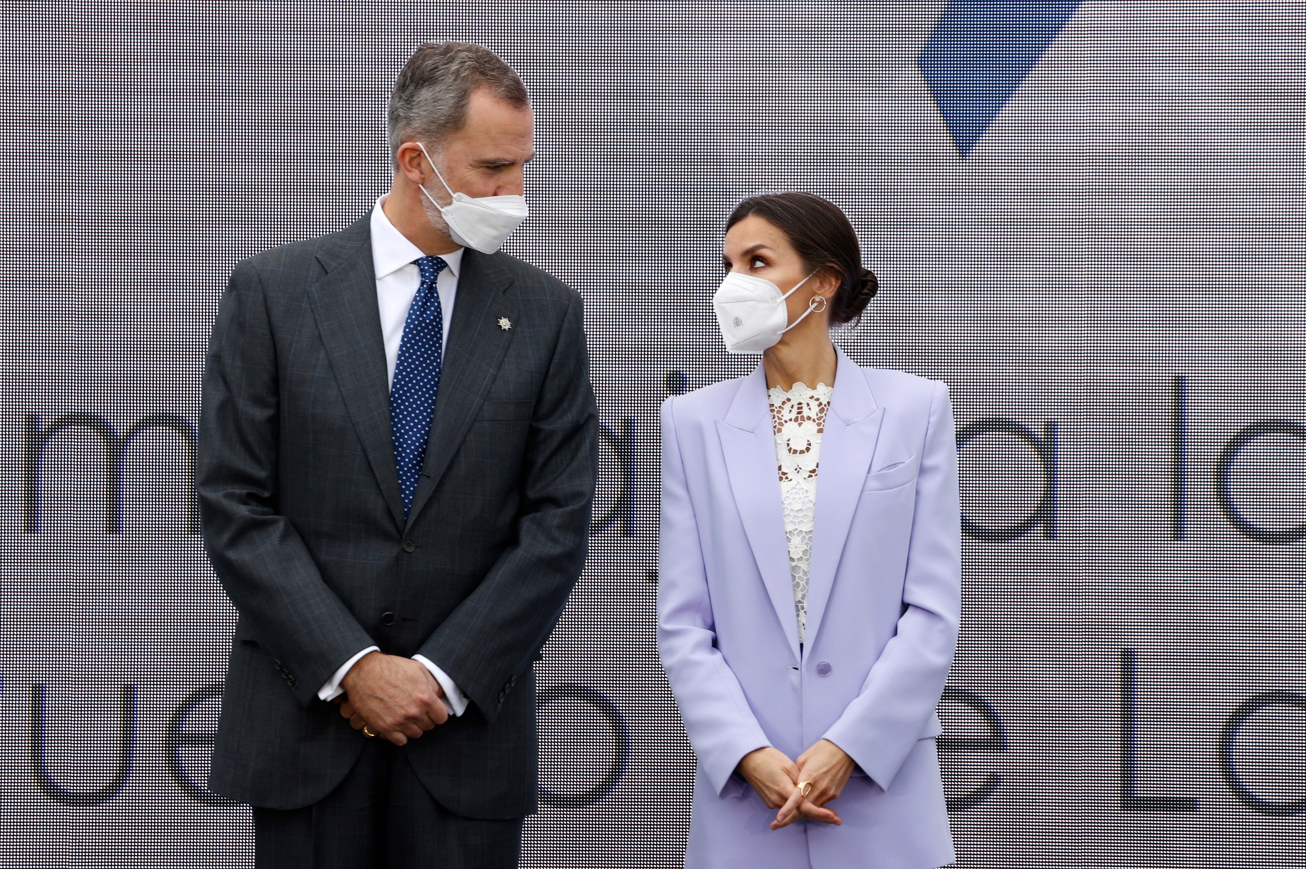 Los Reyes de España, Felipe y Letizia, presiden el acto homenaje al pueblo de La Palma.