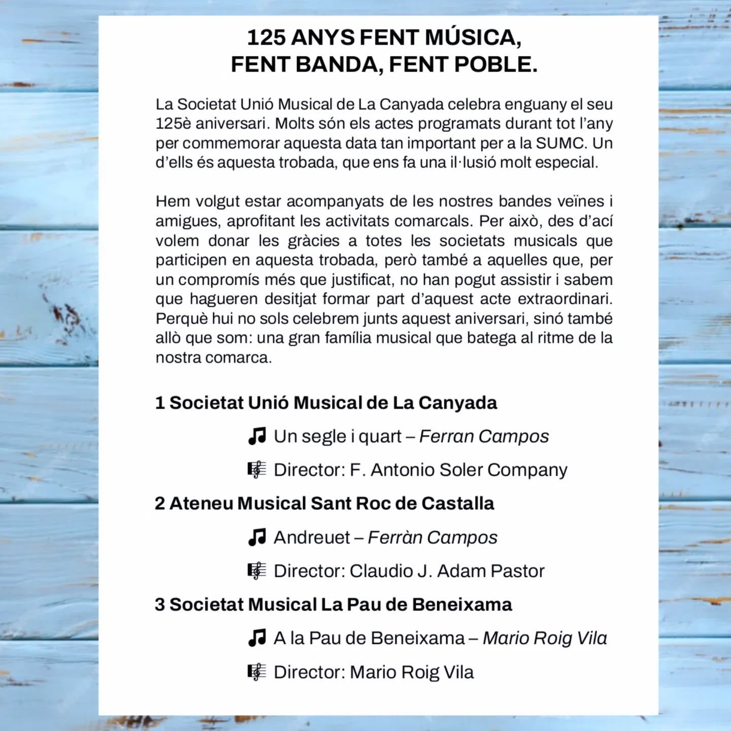 Trobada de bandas en Cañada