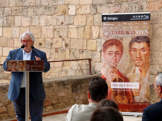 El director de Tarraco Viva, Magí Seritjol, durant la presentació de la 32a edició del festival.