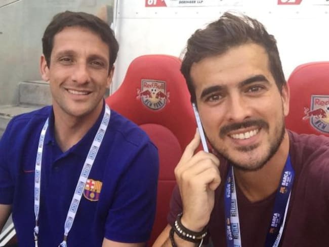 Juliano Belletti, durante la entrevista en El Larguero con Adriá Albets