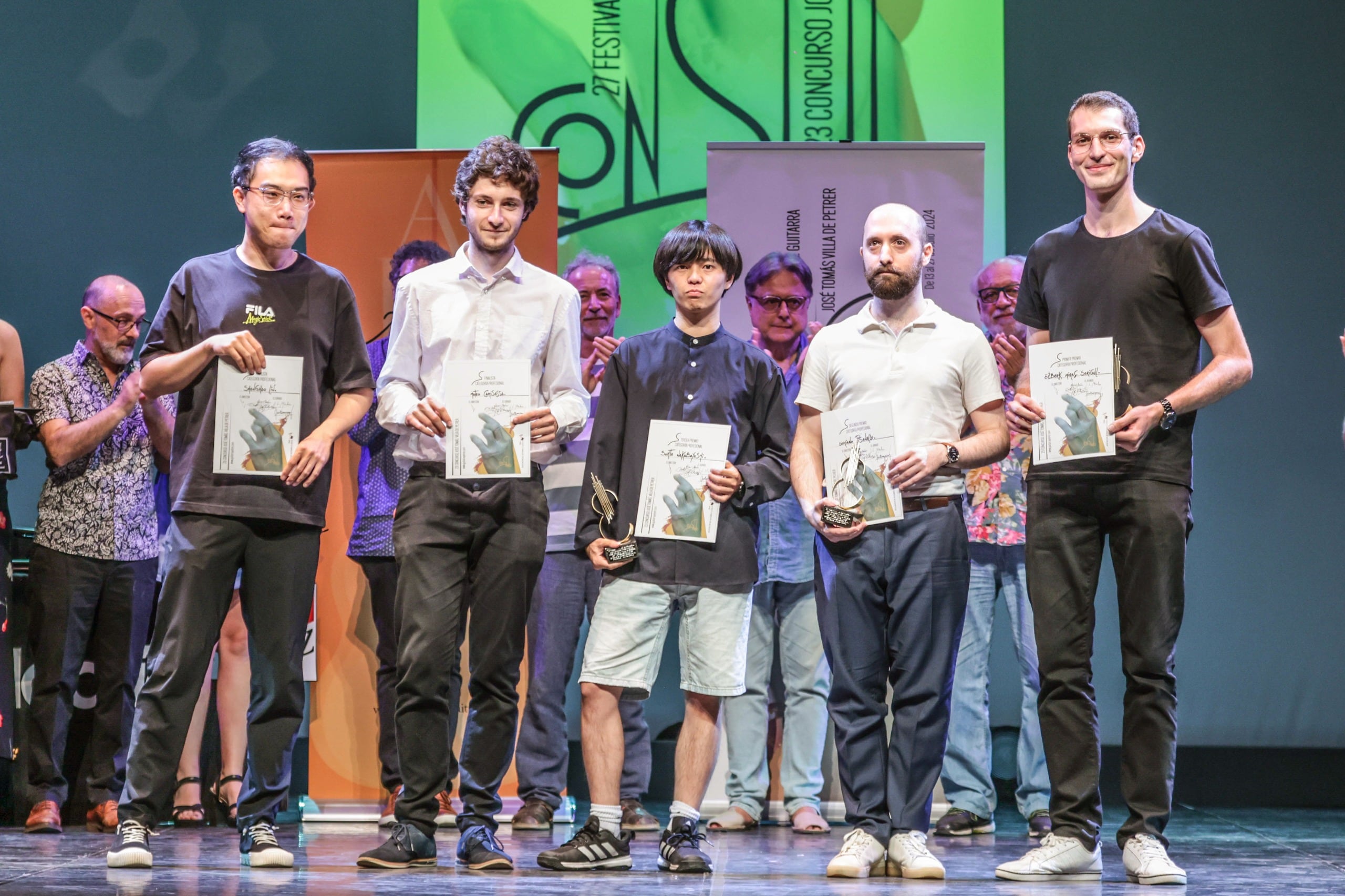 Premiados del concurso internacional de guitarra