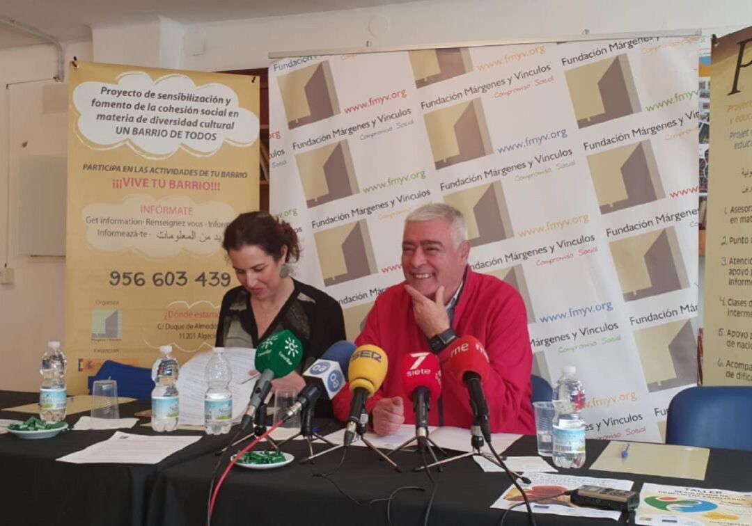 Mena y Conesa en una comparecencia.