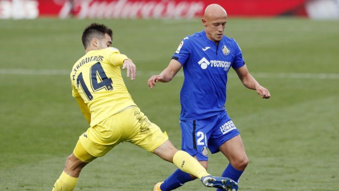 Mollejo, vistiendo la camiseta del Getafe.