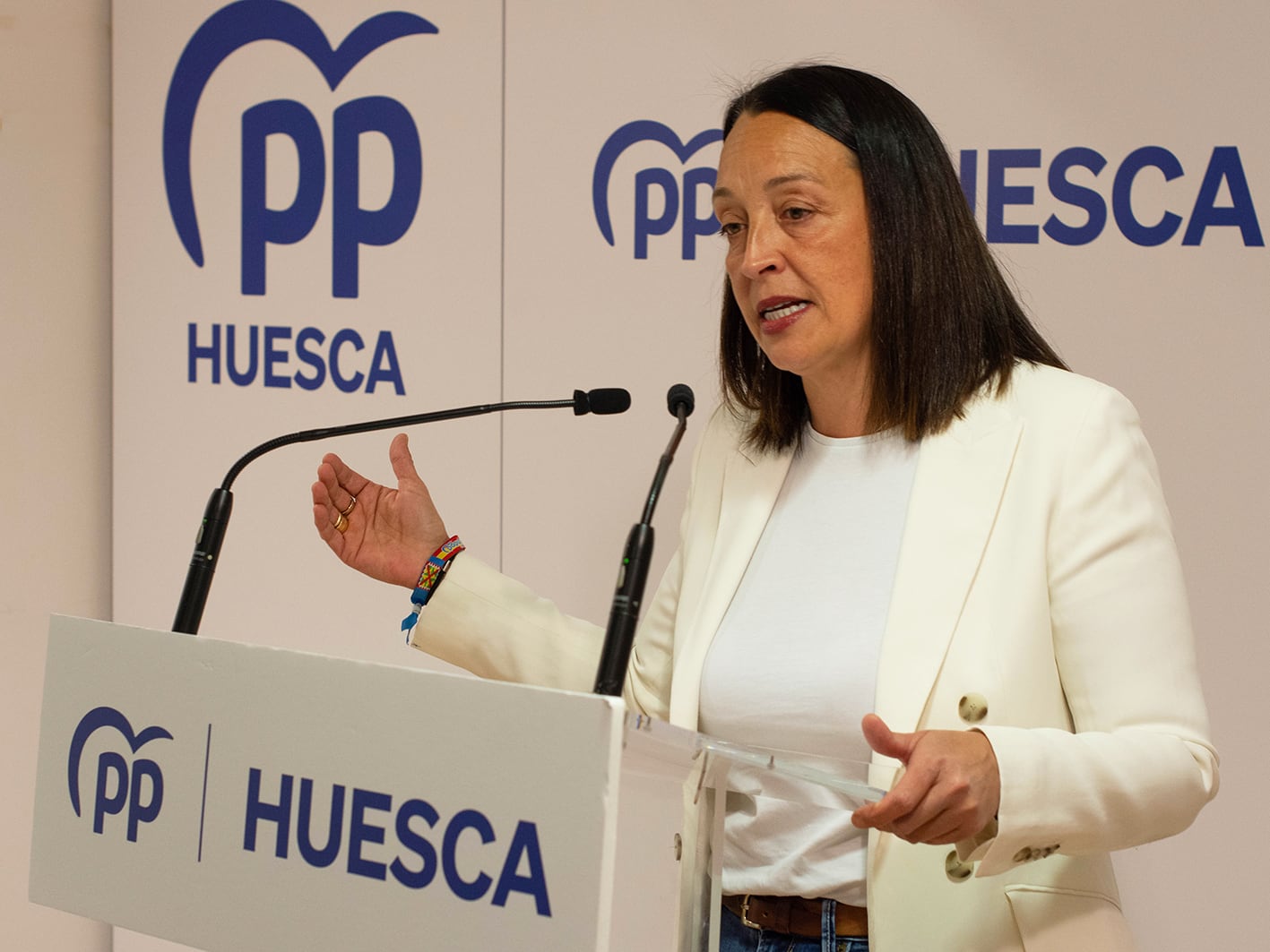 Mamen Susín, diputada popular en rueda de prensa