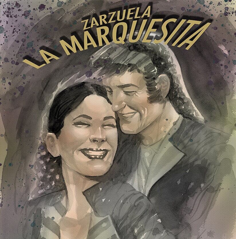 Cartel de la zarzuela "La Marquesita"