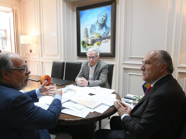 Un momento de la reunión de hoy