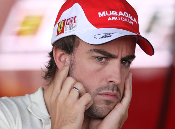 Fernando Alonso durante un GP