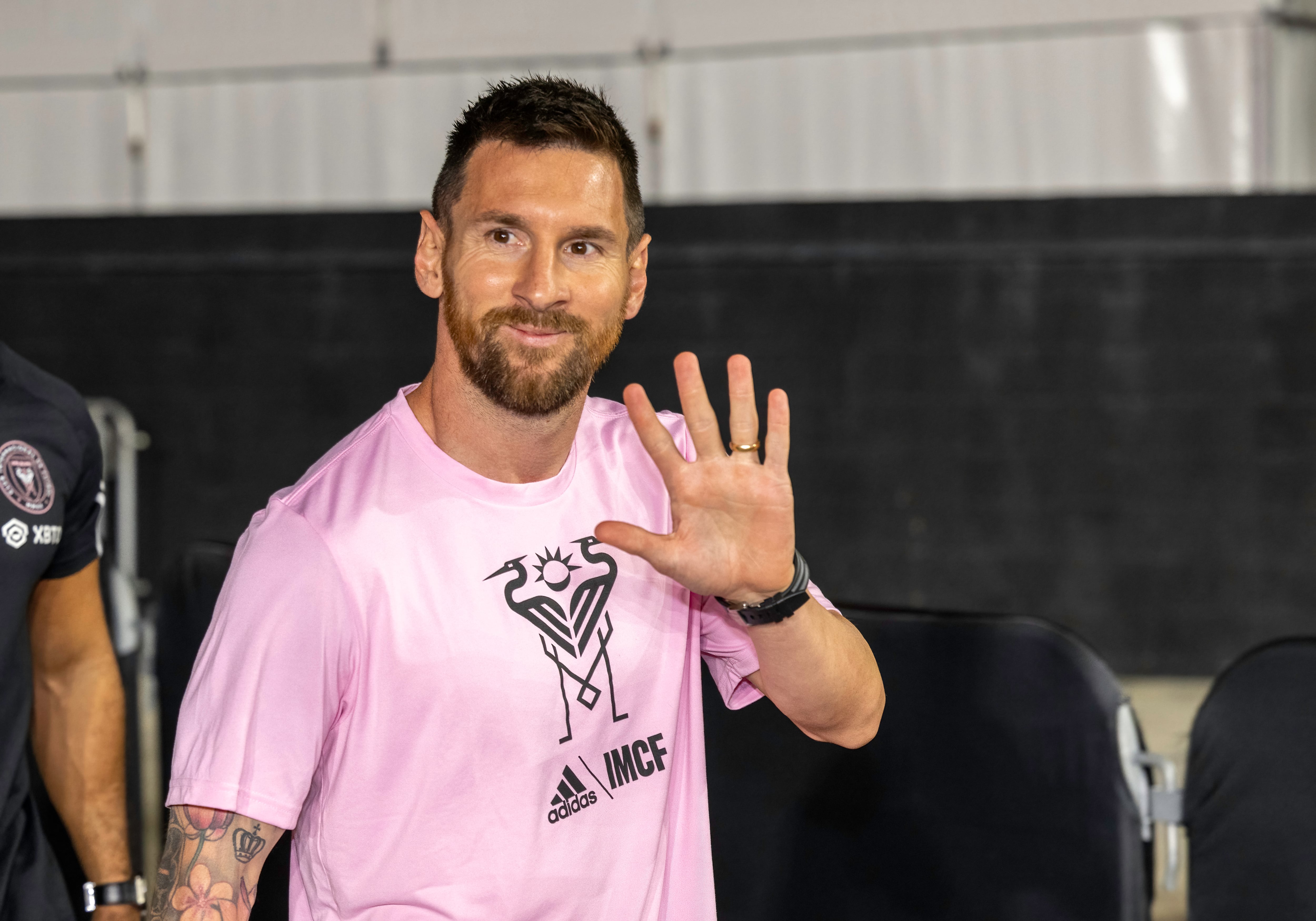 Leo Messi, futbolista del Inter Miami, antes de un encuentro ante el New York City FC.