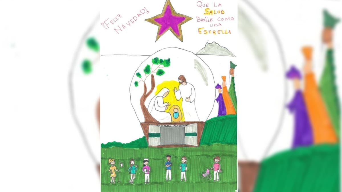 Una niña de Antequera de 11 años firma la felicitación navideña del Área Sanitaria Norte de Málaga