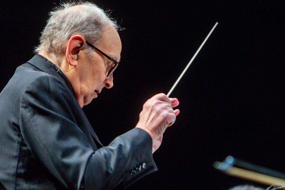 Ennio Morricone durante un concierto en Madrid. 