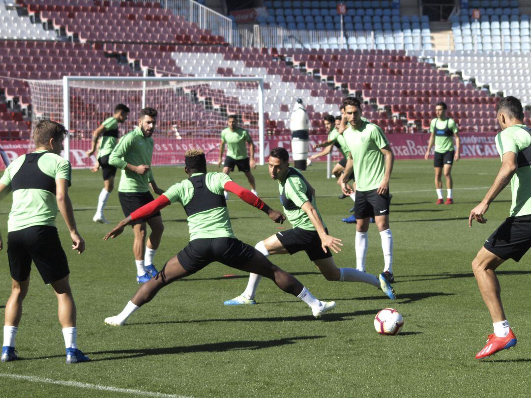 El Almería prepara el partido contra el Nástic.