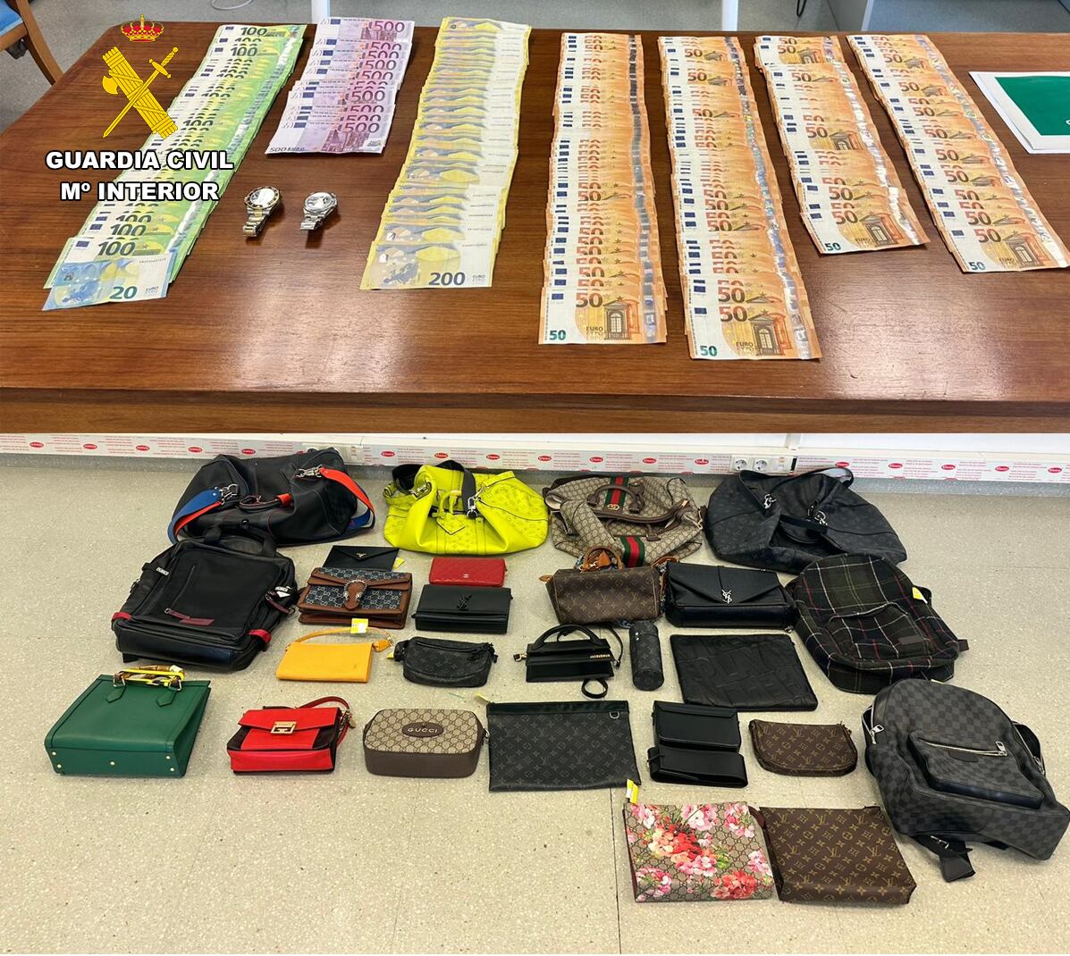 Imagen del material incautado