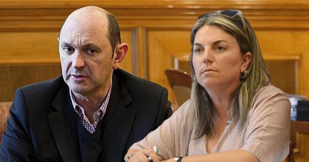 Rafael Louzán y Luisa Piñeiro en el banquillo