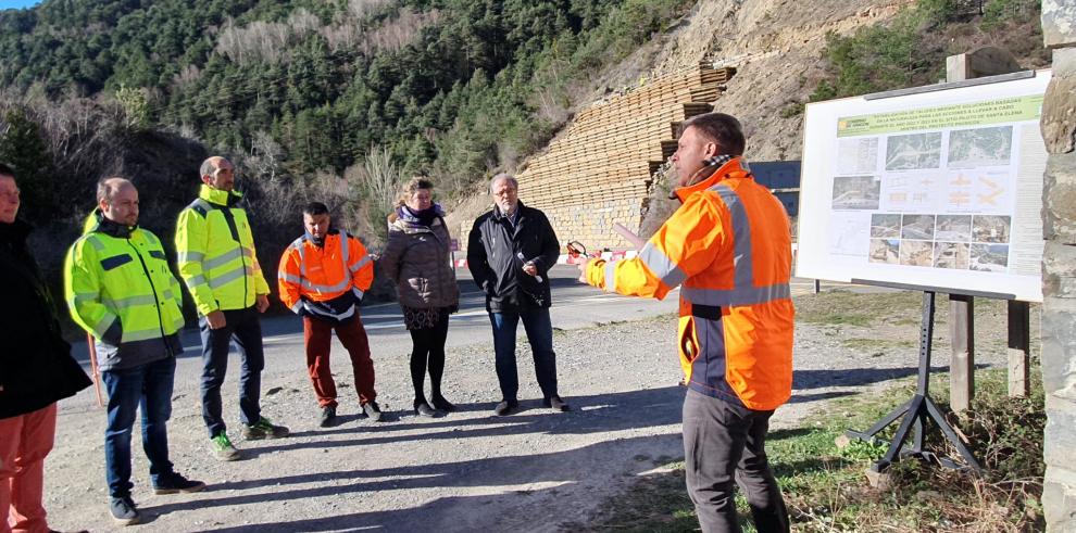 Visita de las obras de estabilización en Santa Elena