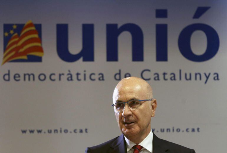 El presidente de UDC, Josep Antoni Duran Lleida, durante una reunión de la ejecutiva del partido