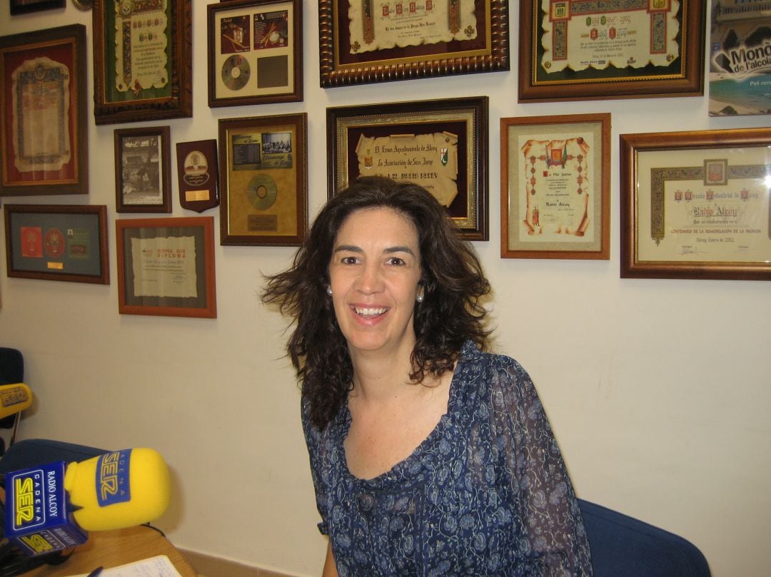 María José Valor en una imagen de archivo en Radio Alcoy