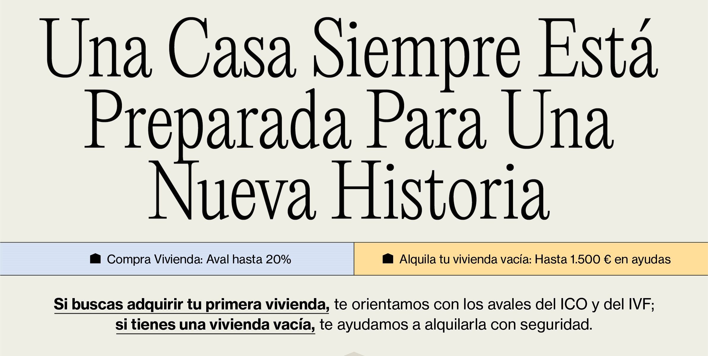Cartel sobre las nuevas ayudas para viviendas de alquiler.