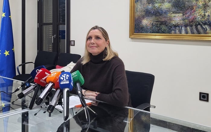 Pérez Custodio durante el acto de esta mañana