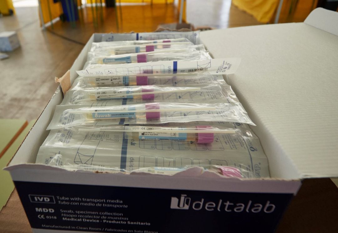 Material dispuesto para realizar PCR de diagnóstico de Covid-19