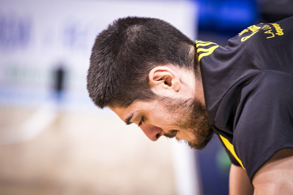 Édgar Vicedo recomienda tener "humildad" ante el Obradoiro en el Santiago Martín.