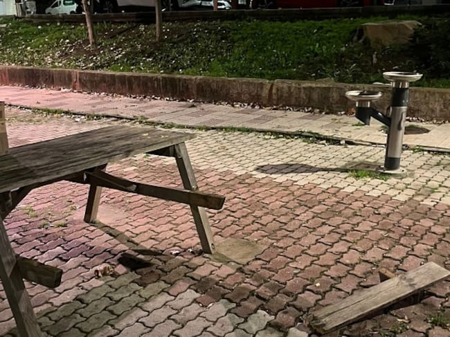 Destrozos en la zona