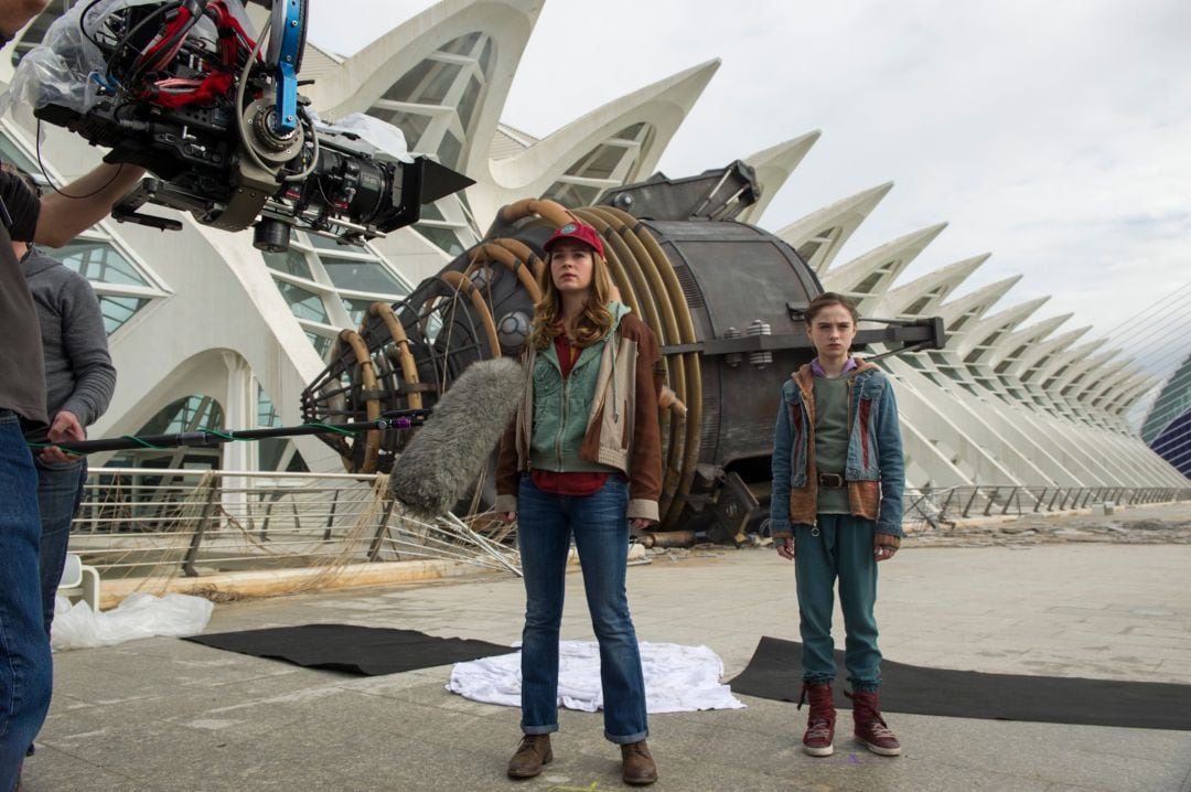 Rodaje de la pelíclua de Disney &#039;Tomorrowland&#039; en la Ciudad de las Artes y las Ciencias de la ciudad. 