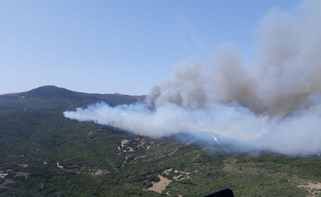 Incendio en El Cuartón (Tarifa).