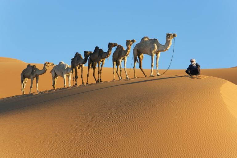 El desierto del Sáhara en la zona de Libia