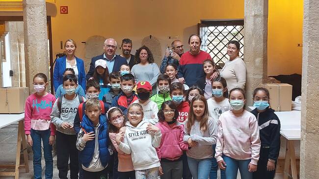 Escolares durante su visita al Museo Arqueológico de Úbeda.