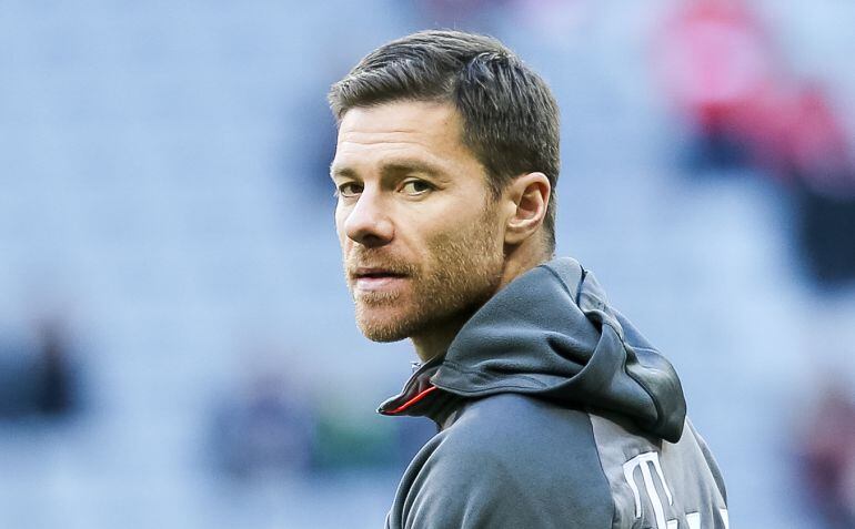 Xabi Alonso, antes de un partido con el Bayern Múnich